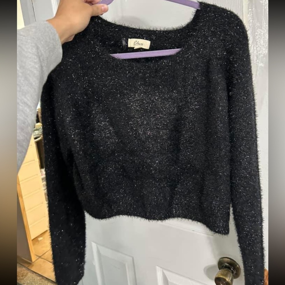 Cropped sparkly sweater